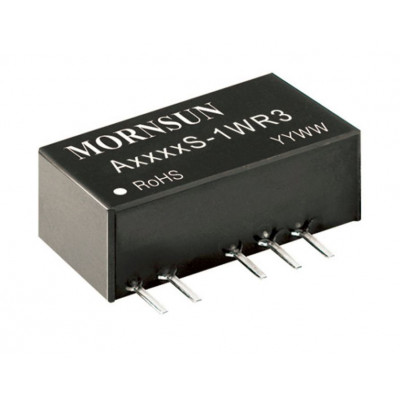 A0524S-1WR3 Mornsun 5V to ±24V DC-DC Converter 1W Power Supply Module - SIP Package A0524S-1WR3 Mornsun 5V to ±24V DC-DC Converter 1W Power Supply Module - SIP Package
