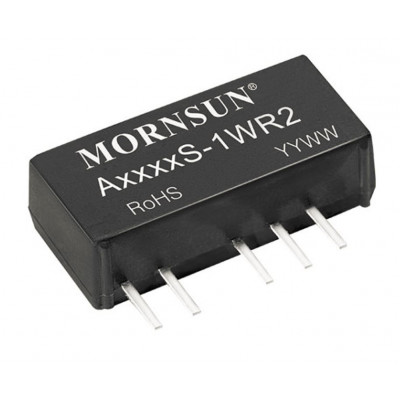 A1205S-1WR2 Mornsun 12V to ±5V DC-DC Converter 1W Power Supply Module - Ultra Compact SIP Package