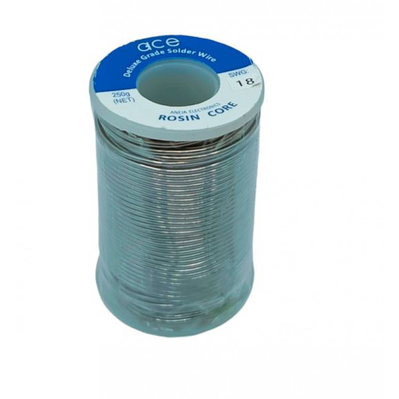 ACE 250gm 18 Gauge (Deluxe) Grade Rosin Core Solder Wire buy online at