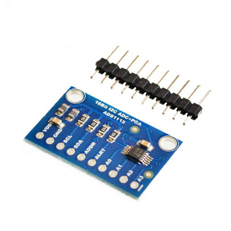 Organizer 2pcs ADS1115 16 Bit 16 Byte 4 Channel I2C IIC Analog-to-Digital ADC PGA Converter with Programmable Gain Amplifier High Precision ADC Converter Development Board for Arduino Raspberry Pi 