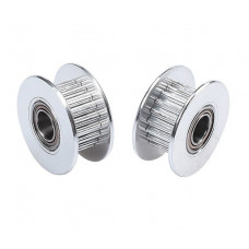 Aluminum GT2 Timing Idler Pulley For 6mm Belt 20 Tooth 5mm Bore - 2 Pieces Pack