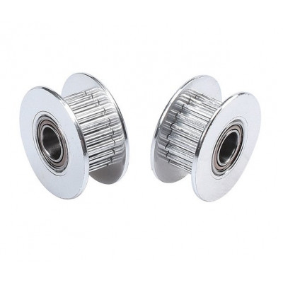 Aluminum GT2 Timing Idler Pulley For 6mm Belt 20 Tooth 5mm Bore - 2 Pieces Pack
