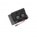 Black Aluminum Heat Sink Case with Double Fans for Raspberry Pi 4 Model B