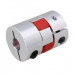 Aluminum OD:20mm L:25mm Flexible Spider Shaft Coupling Bore: 5x10mm