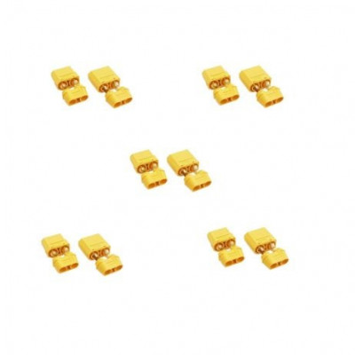 Amass XT90 Male-Female Connector pair with Housing-5Pair Amass XT90 Male-Female Connector pair with Housing-5Pair