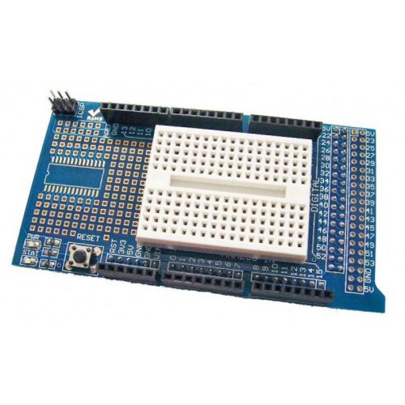 Prototype Shield ProtoShield v3 con Mini Breadboard for Arduino Mega ONU 2560 NUOVO 