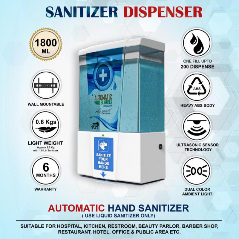 Automatic Touch Free Hand Sanitizer Dispenser 1800ml Wall Mounted buy
