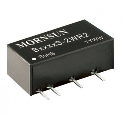 B0512S-2WR2 Mornsun 5V to 12V DC-DC Converter 2W Power Supply Module - Miniature SIP Package B0512S-2WR2 Mornsun 5V to 12V DC-DC Converter 2W Power Supply Module - Miniature SIP Package