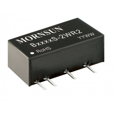 B0515S-2WR2 Mornsun 5V to 15V DC-DC Converter 2W Power Supply Module - Miniature SIP Package