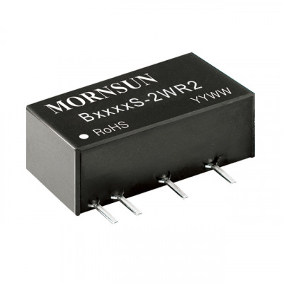 B1205S-2WR2 Mornsun 12V to 5V DC-DC Converter 2W Power Supply Module - Miniature SIP Package