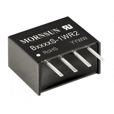 B1224S-1WR2 Mornsun 12V to 24V DC-DC Converter 1W Power Supply Module - Compact SIP/DIP Package B1224S-1WR2 Mornsun 12V to 24V DC-DC Converter 1W Power Supply Module - Compact SIP/DIP Package