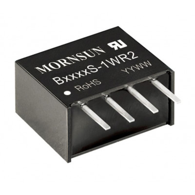 B2415S-1WR2 Mornsun 24V to 15V DC-DC Converter 1W Power Supply Module - Compact SIP/DIP Package