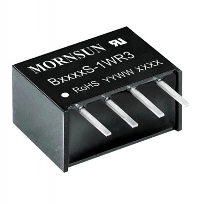 B2424S-1WR3 Mornsun 24V to 24V DC-DC Converter 1W Power Supply Module - Compact SIP Package