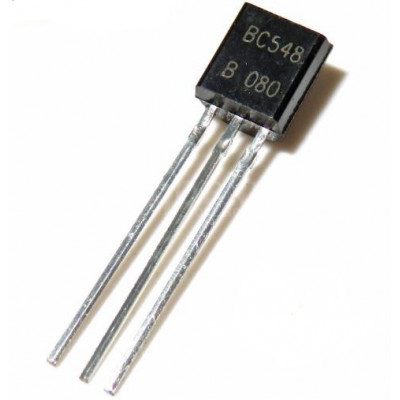 BC548 NPN General Purpose Transistor 30V 100mA TO-92 Package - 5 Pieces Pack