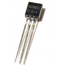 BC560 PNP General Purpose Transistor 45V 100mA TO-92 Package - 5 Pieces Pack