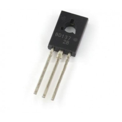 BD137 NPN Bipolar Medium Power Transistor 60V 1.5A TO-126 Package