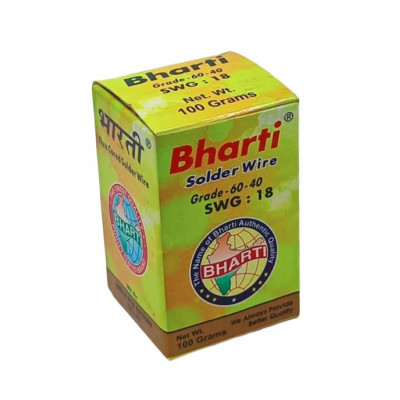 Bharti 100gm 18 Gauge Flux Cored 60/40 Grade Solder Wire