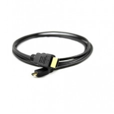 Black 1.5M Micro HDMI to HDMI Copper Clad Steel Cable for Raspberry Pi 4B
