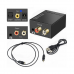 Black Digital Optical Coaxial to Analog RCA R/L Audio Converter with 3.5 mm Jack with USB Power Cable+Optical Cable