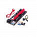 Black King Kong 009S with Red USB Cable 60CM USB 3.0 PCIE Extension Cable Riser Pcie1x to 16x