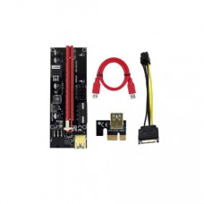 Black King Kong 009S with Red USB Cable 60CM USB 3.0 PCIE Extension Cable Riser Pcie1x to 16x