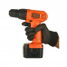BLACK+DECKER CD121B2-IN 12V 10mm Ni-Cd Cordless Variable Speed Drill with 2 Batteries