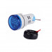 Blue 0-100A 22mm AD16-22DSA Round LED Ammeter Indicator Light with Transformer Blue 0-100A 22mm AD16-22DSA Round LED Ammeter Indicator Light with Transformer