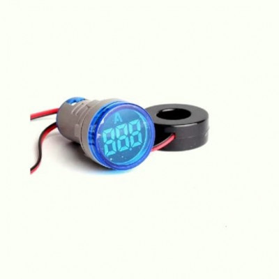 Blue 0-100A 22mm AD16-22DSA Round LED Ammeter Indicator Light with Transformer Blue 0-100A 22mm AD16-22DSA Round LED Ammeter Indicator Light with Transformer