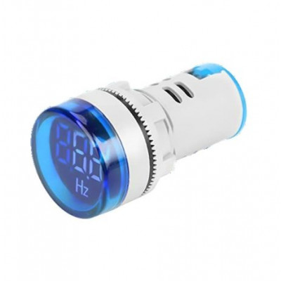 Blue 20-75Hz 22mm AD16- 22DSHZ Round LED Hertz Meter Indicator Blue 20-75Hz 22mm AD16- 22DSHZ Round LED Hertz Meter Indicator