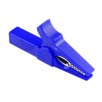 Blue 55mm Copper Insulated Crocodile Clip Opening 10mm for Banana Plug 4mm