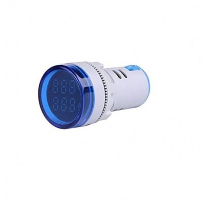 Blue AC50-500V 0-100A 22mm AD16-22DVA Round LED Indicator Light with Transformer Blue AC50-500V 0-100A 22mm AD16-22DVA Round LED Indicator Light with Transformer