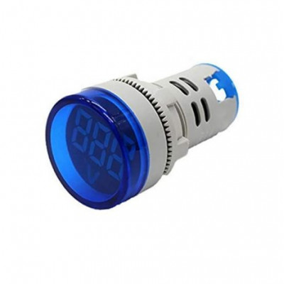 Blue AC60-500V 22mm AD16-22DSV digital voltmeter Indicator with Big Digital Tube