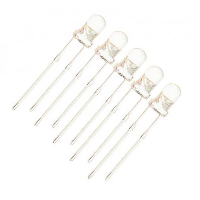 Blue LED - 3mm Clear - 5 Pieces Pack