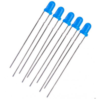 Blue LED - 3mm Diffused - 5 Pieces Pack