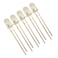 Blue LED - 5mm Clear - 5 Pieces Pack
