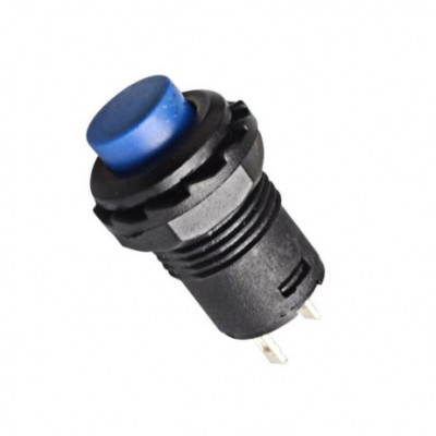 Blue R13-502 12MM 2PIN Momentary Self-Reset Round Cap Push Button Switch Blue R13-502 12MM 2PIN Momentary Self-Reset Round Cap Push Button Switch