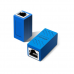 Blue RJ45 Female To Female CAT6 Network Ethernet LAN Connector Adapter