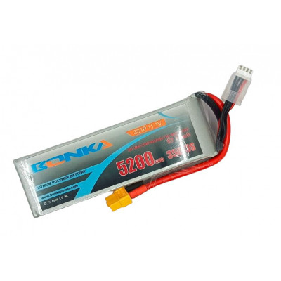 Bonka 11.1V 5200mAh 35C 3S 1P BKHT Lipo Battery