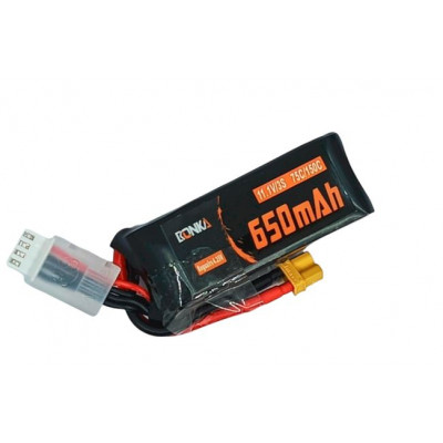 Bonka 11.1V 650mAh 75C 3S Lipo Battery