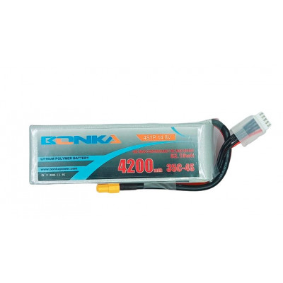Bonka 14.8V 4200mAh 35C 4S 1P Lipo Battery