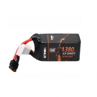 Bonka 22.2V 1380mAh 150C 6S FPV U2 Series Lithium Polymer Battery Pack Bonka 22.2V 1380mAh 150C 6S FPV U2 Series Lithium Polymer Battery Pack