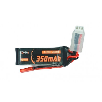 Bonka 7.4V 350mAh 45C 2S Lipo Battery