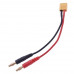 Charge Cable w - Male XT60 4mm Banana plug 30cm