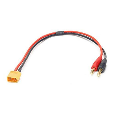 Charge Cable w - Male XT60 4mm Banana plug 30cm