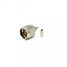 Coaxial Connector Male N Type 180 Degree Crimp Type For Cable