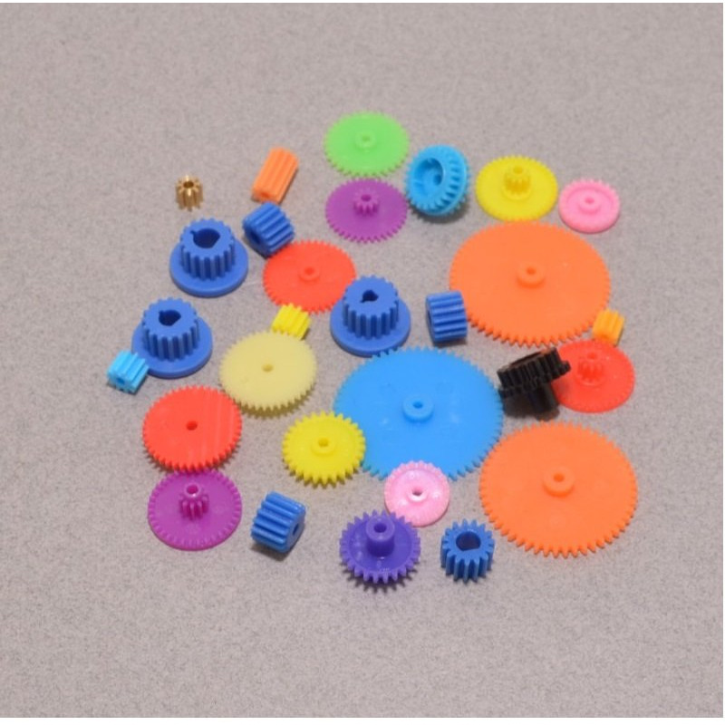 Colorful Plastic Motor Gear Assorted Kit 55 Pieces Pack buy online at