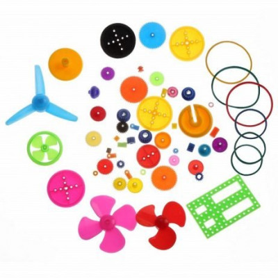 Colorful Plastic Motor Gear Assorted Kit - 55 Pieces Pack