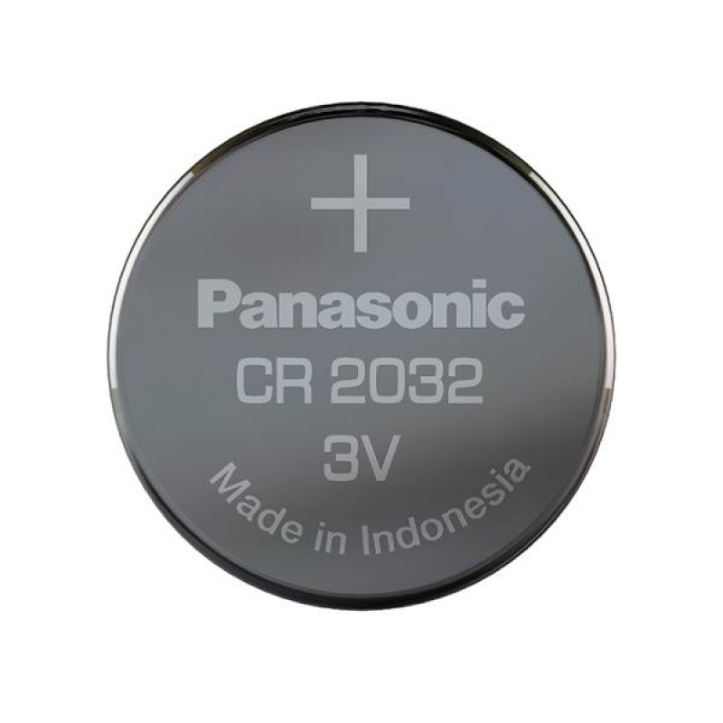 Panasonic CR2032 Button Battery, 3V, 20mm Diameter
