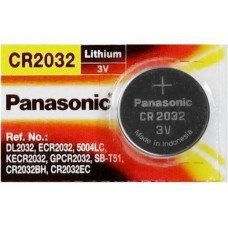 Panasonic CR2032 3V 225mAh Lithium Coin Cell Battery 