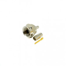 Crimp Type F Connector Straight Male For Coaxial Cable